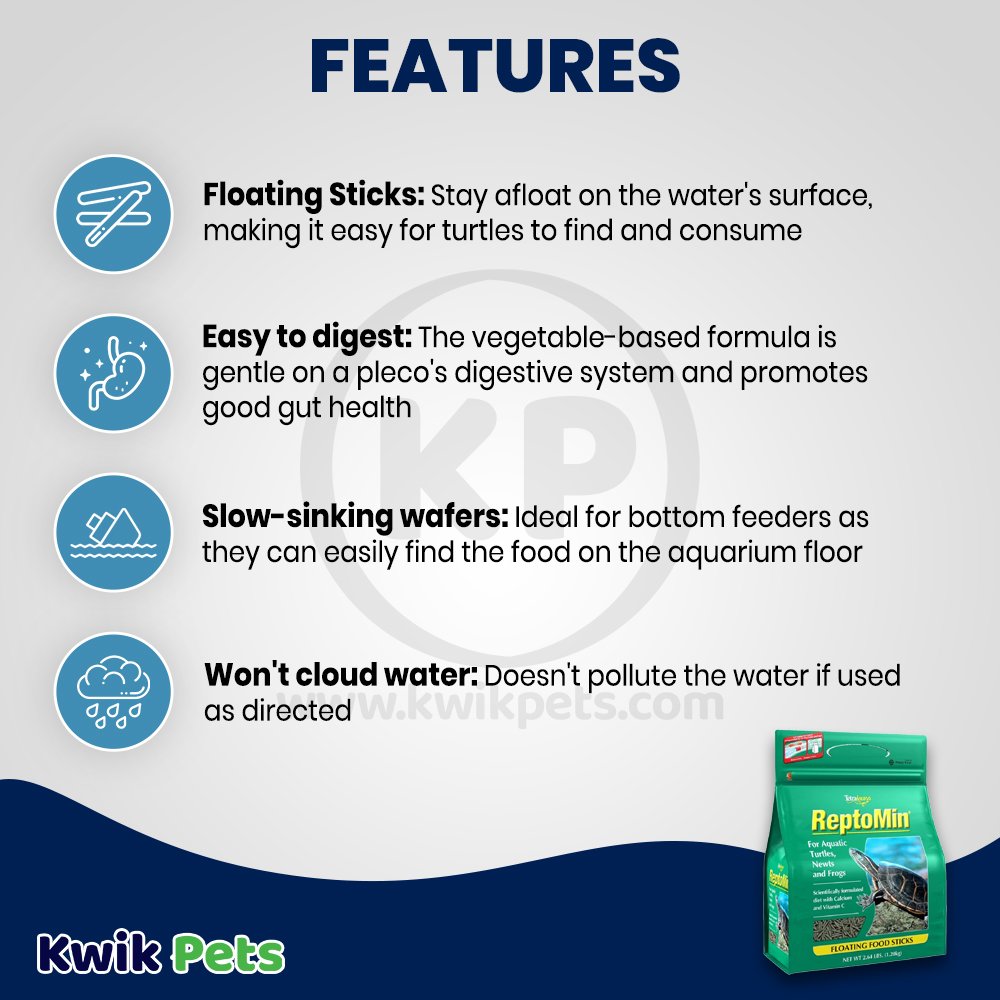 TetraFauna ReptoMin Floating Food Sticks Reptile Dry Food, 2.64-lb