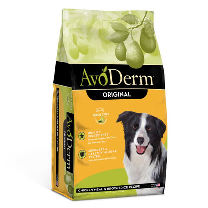 AvoDerm Natural Original Chicken Meal & Brown Rice Dry Dog Food 4.4 lb, AvoDerm