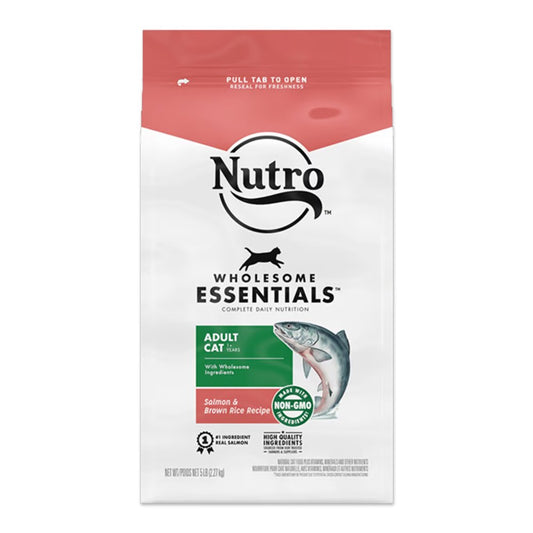 Nutro Products Wholesome Essentials Adult Dry Cat Food Salmon & Brown Rice, 3-lb, Nutro