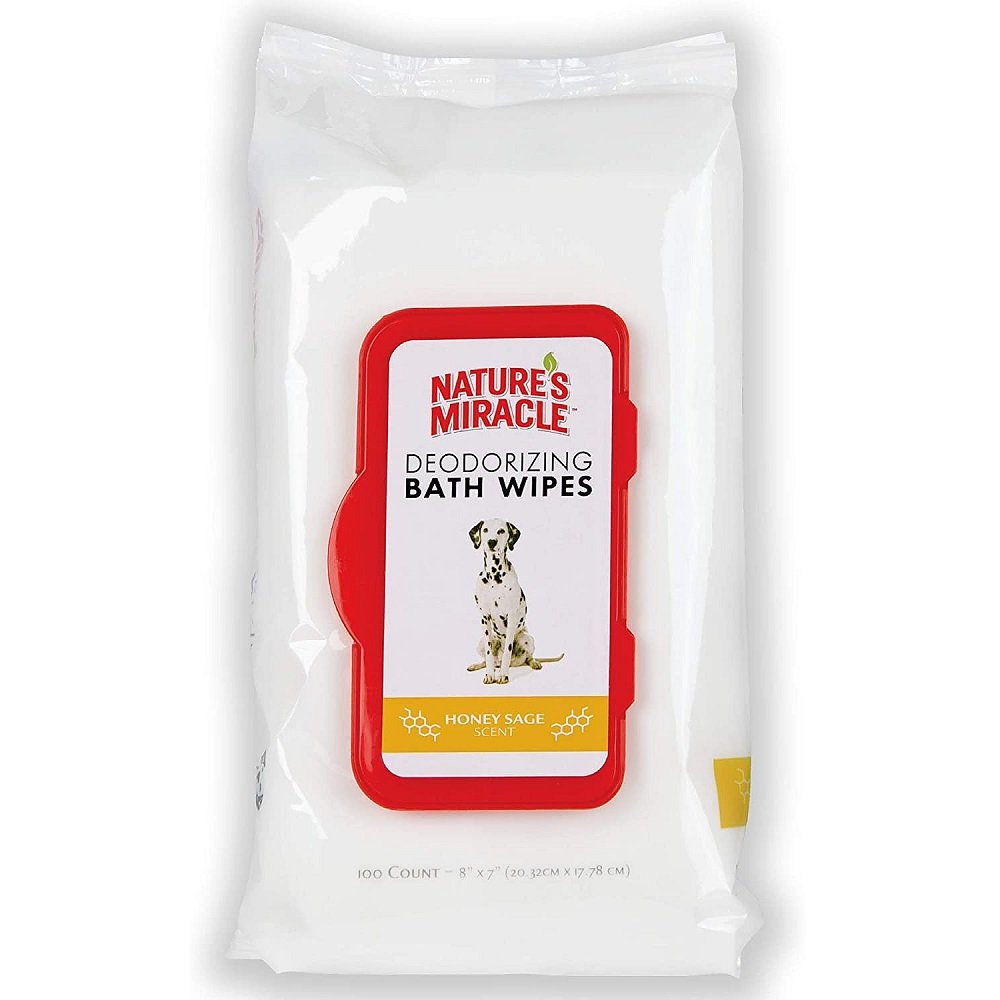 Nature's Miracle Deodorizing Bath Wipes Honey Sage Scent 100ct, Nature's Miracle