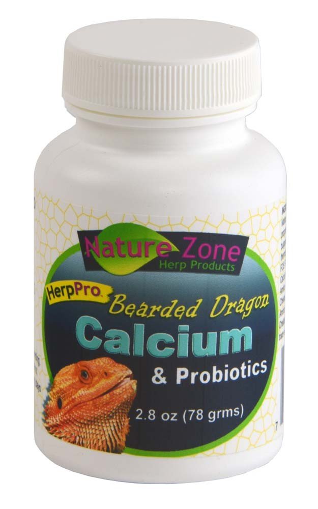 Nature Zone Bearded Dragon Calcium & Probiotics 2.8oz, Nature Zone