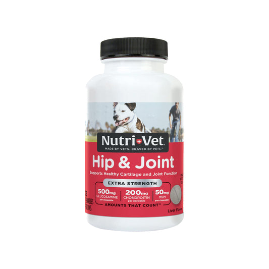 Nutri-Vet Hip & Joint Extra Strength Chewables for Dogs Liver 75 Count