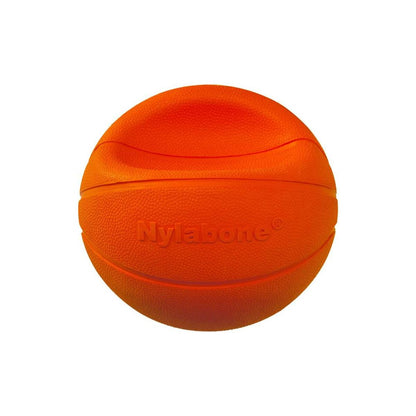 Nylabone Power Play Dog Basketball B-Ball Gripz, Medium/Wolf - Up To 35 lb, Nylabone