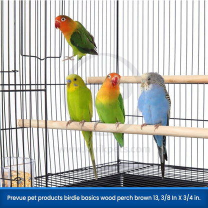 Prevue Pet Products Birdie Basics Wood Perch Brown 13, 3/8 In X 3/4 in, Prevue Pet Products