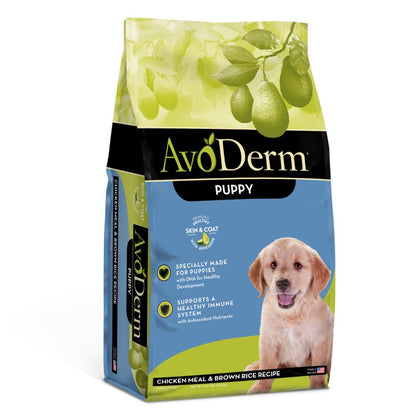 AvoDerm Natural Chicken Meal & Brown Rice - Dry Puppy Food 4.4 lb, AvoDerm