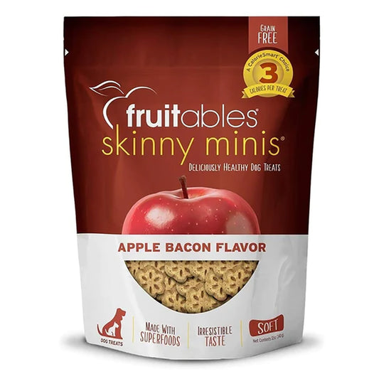 Fruitables Skinny Minis Apple Bacon Soft Dog Treats 12oz, Fruitables