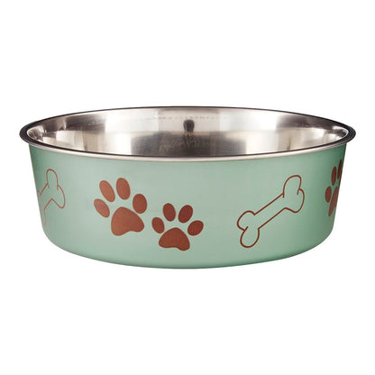 Loving Pets Metallic Dog Bowl Artichoke,  Medium