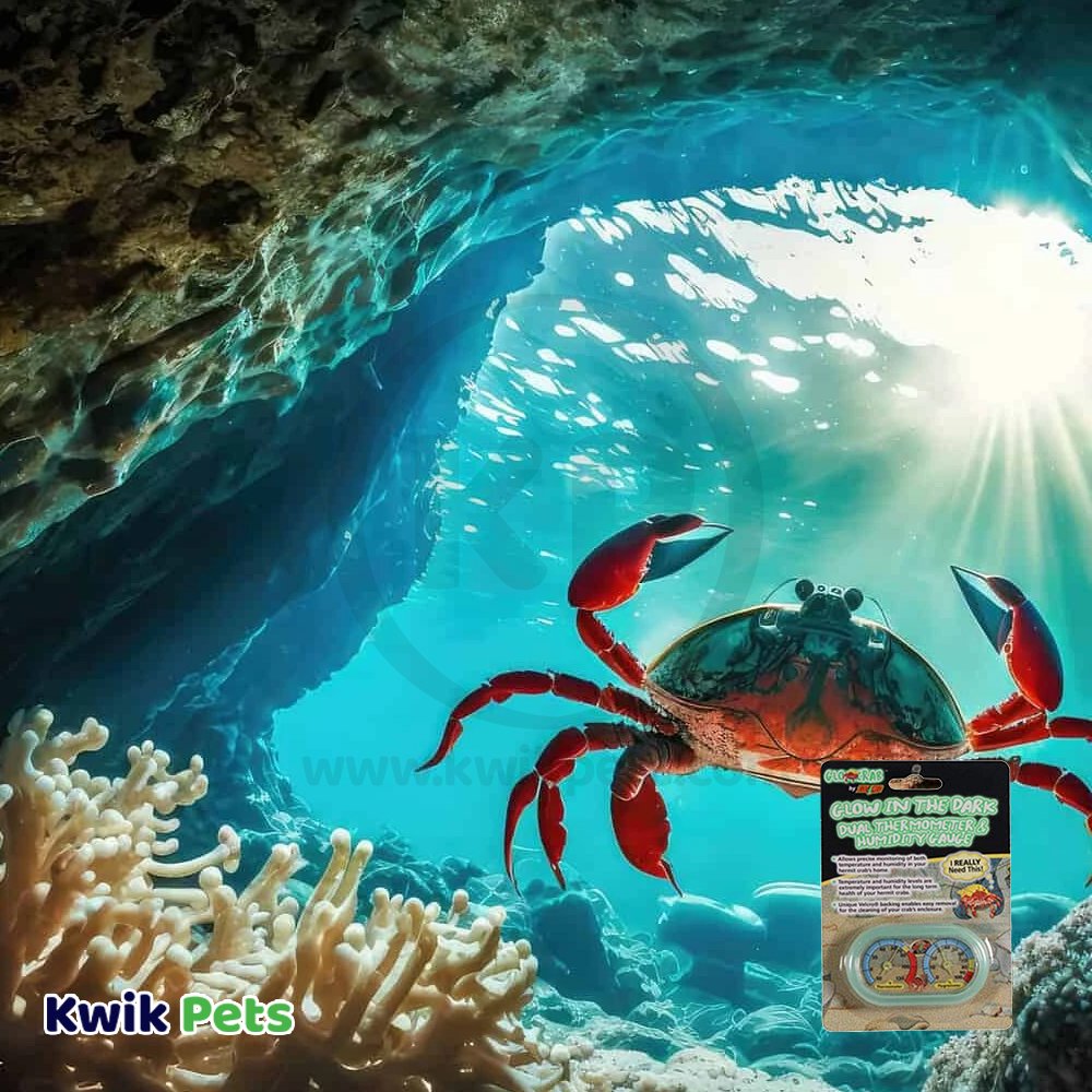Zoo Med Hermit Crab Dual Thermometer & Humidity Gauge Glow in the Dark
