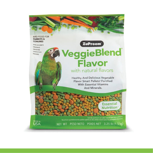 ZuPreem VeggieBlend Bird Food Parrots & Conures, 3.25 lb, ZuPreem