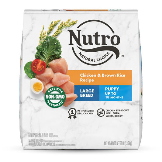 Nutro Products Natural Choice Large Breed Puppy Dry Dog Food Chicken & Brown Rice 30 lb, Nutro