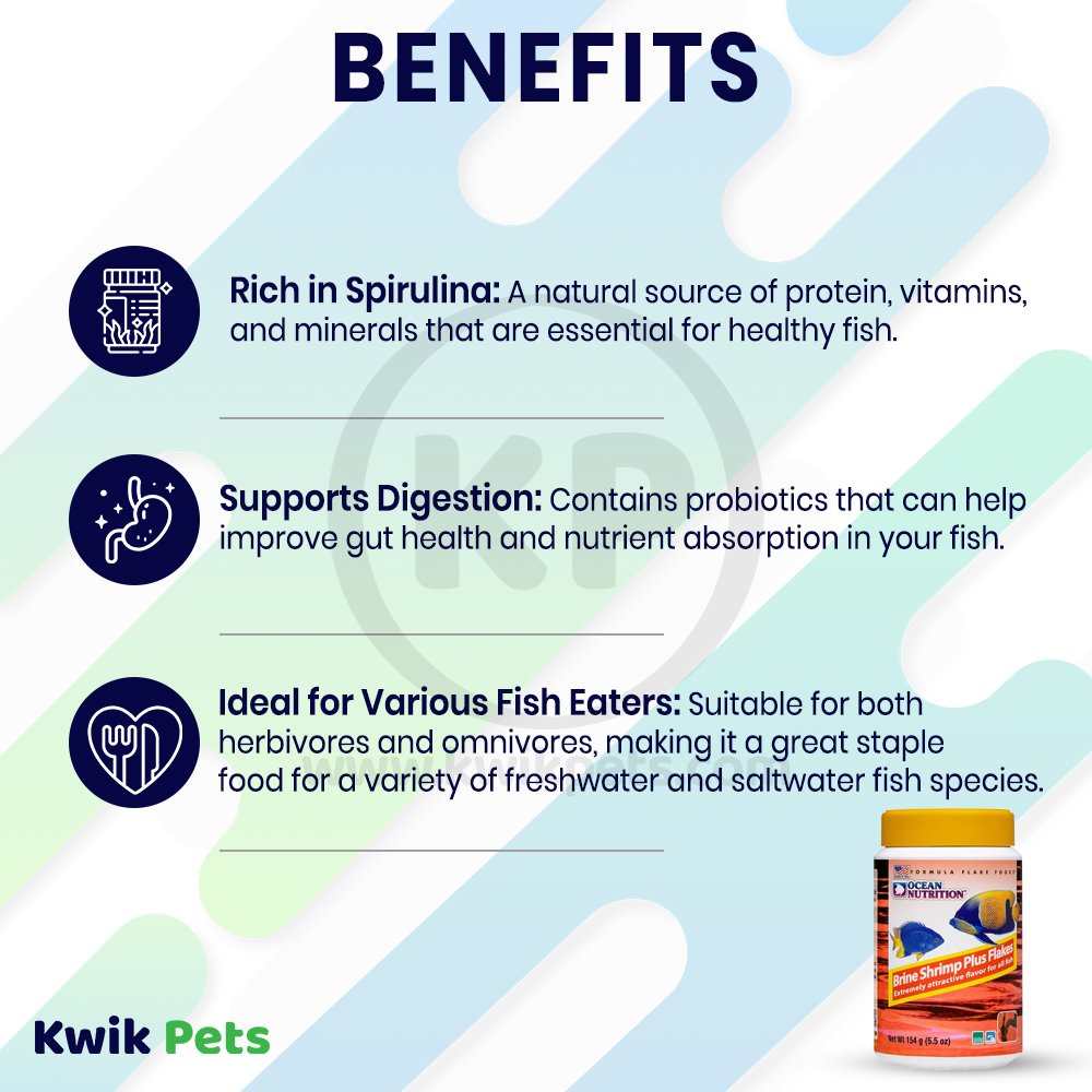 Ocean Nutrition Brine Shrimp Plus Flake 5.5oz, Ocean Nutrition