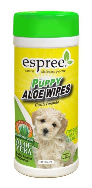 Espree Puppy Aloe Wipes for Dogs 50 ct, Espree