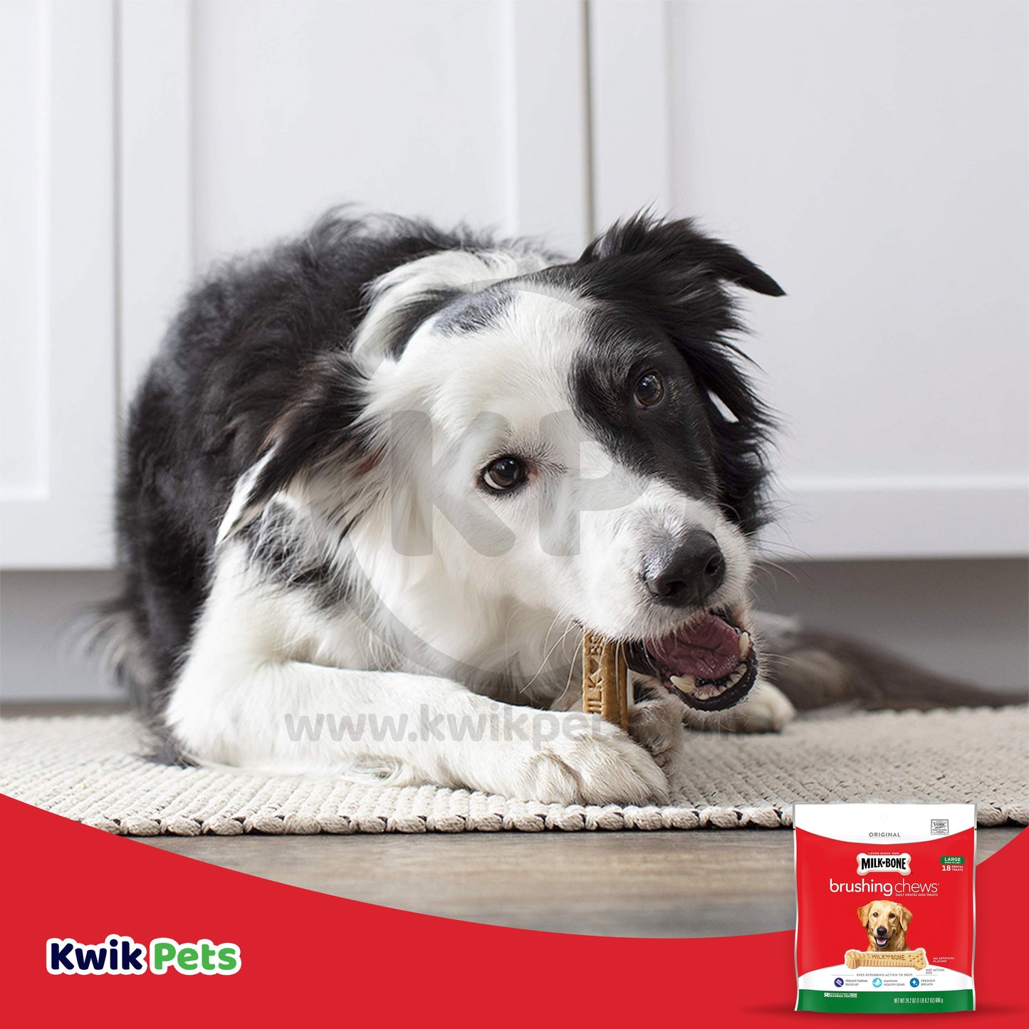 Milk-Bone Brushing Chews Dog Treat LG, 50+Lb, 18ct, Milk-Bone