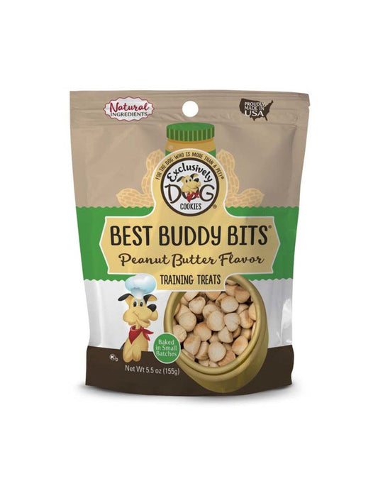 Exclusively Pet Best Buddy Bits Peanut Butter Flavor Dog Treats Peanut Butter, 5.5 oz, Exclusively Pet