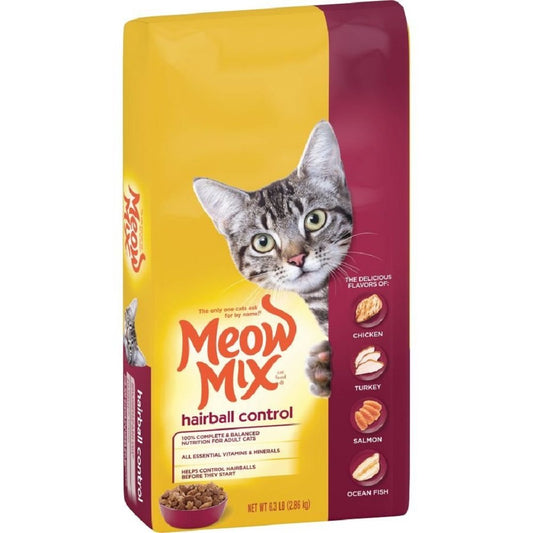 Meow-Mix Hairball Cat Food 6.3 lb, Meow-Mix