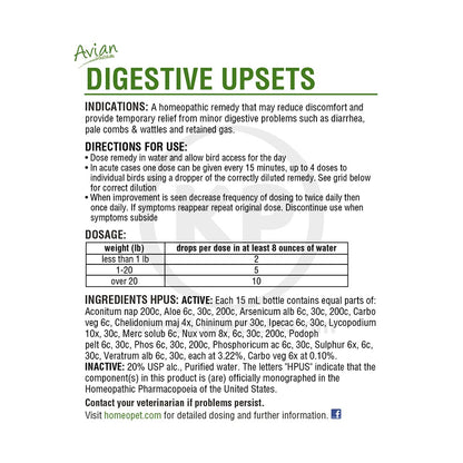 HomeoPet Avian Digestive Upset Supplement 0.5-oz
