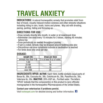 HomeoPet Travel Anxiety 15 ml