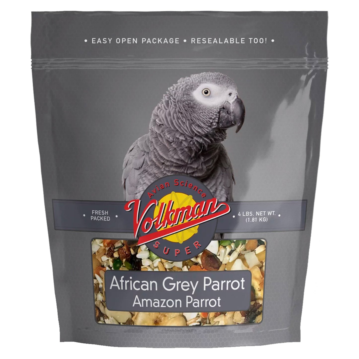 Volkman Seed Avian Science African Grey Parrot 4lb, Volkman