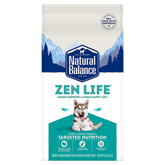 Natural Balance Pet Foods Zen Life Dry Dog Food Turkey & Brown Rice, 4 lb, Natural Balance