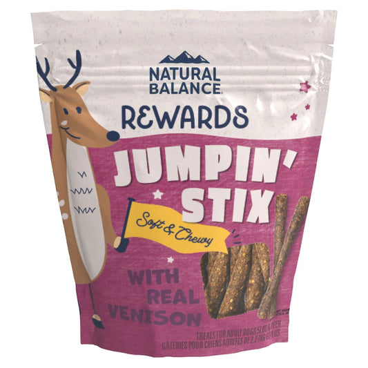 Natural Balance Pet Foods Rewards Jumpin' Stix Dog Treats Venison, 10 oz, Natural Balance