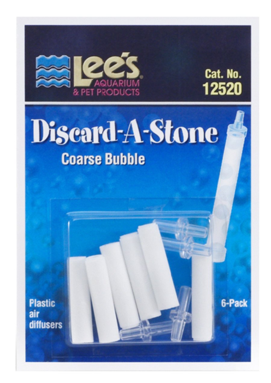 Lee's Aquarium & Pet Products Discard-A-Stone White Coarse, 6 Piece, Lee's