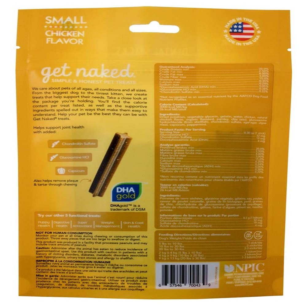 Get Naked Super Antioxidant Chicken Flavor Small Dog Treats, 6.2 oz., Get Naked