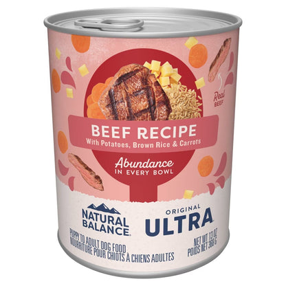 Natural Balance Pet Foods Ultra Premium Beef Formula Canned Dog Food 13 oz, Natural Balance