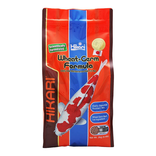 Hikari USA Wheat-Germ Floating Pellet Fish Food for Koi, Goldfish and Other Pond Fishes 4.4-lb, MD
