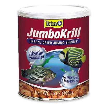 Tetra Jumbokrill Freeze-dried Shrimp Freshwater & Saltwater Fish Treats, 3.5-oz