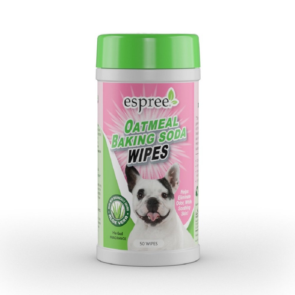 Espree Oatmeal & Baking Soda Grooming Wipes for Dogs 50 ct, Espree