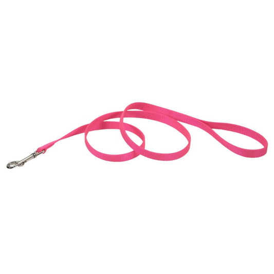 Coastal Single-Ply Nylon Dog Leash Neon Pink, 5/8 in. X 6 ft.