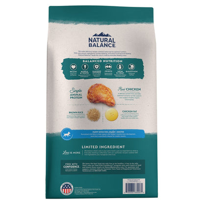 Natural Balance Pet Foods L.I.D. Small Breed Bites Dry Dog Food Chicken & Rice 12 lb, Natural Balance