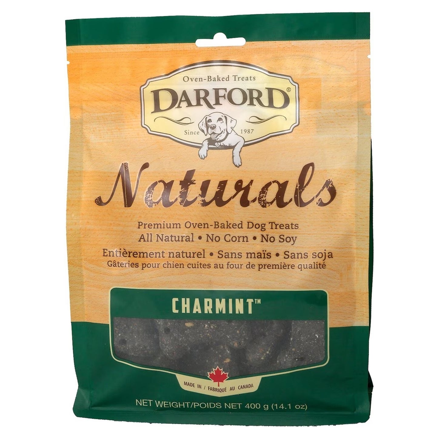 Darford Natural CharMint Biscuits Regular, Charmint, 14 oz, Darford