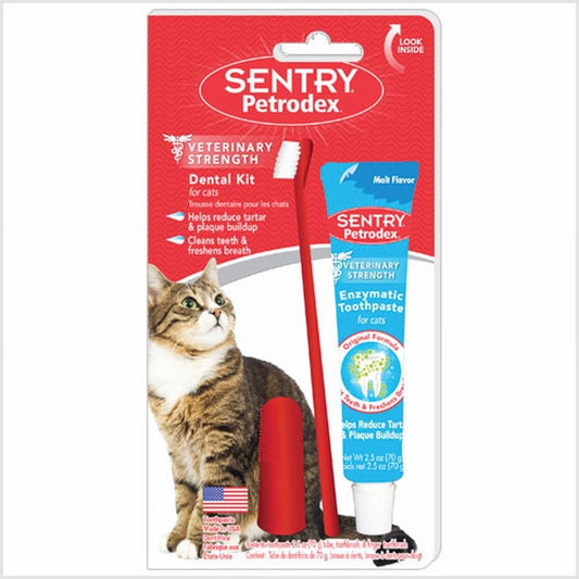 SENTRY Petrodex VS Dental Care Kit Cat Malt Toothpaste