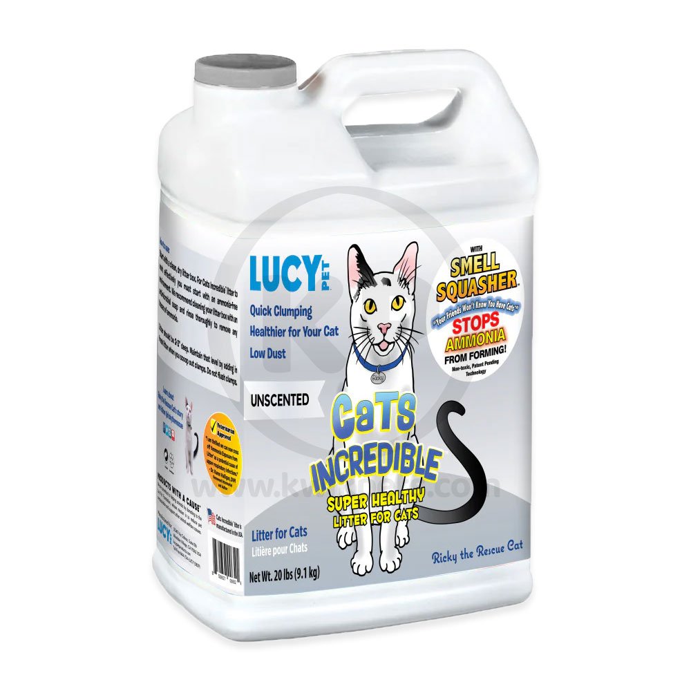Lucy Pet Products Cats Incredible™ Clumping Cat Litter Unscented 20-lb