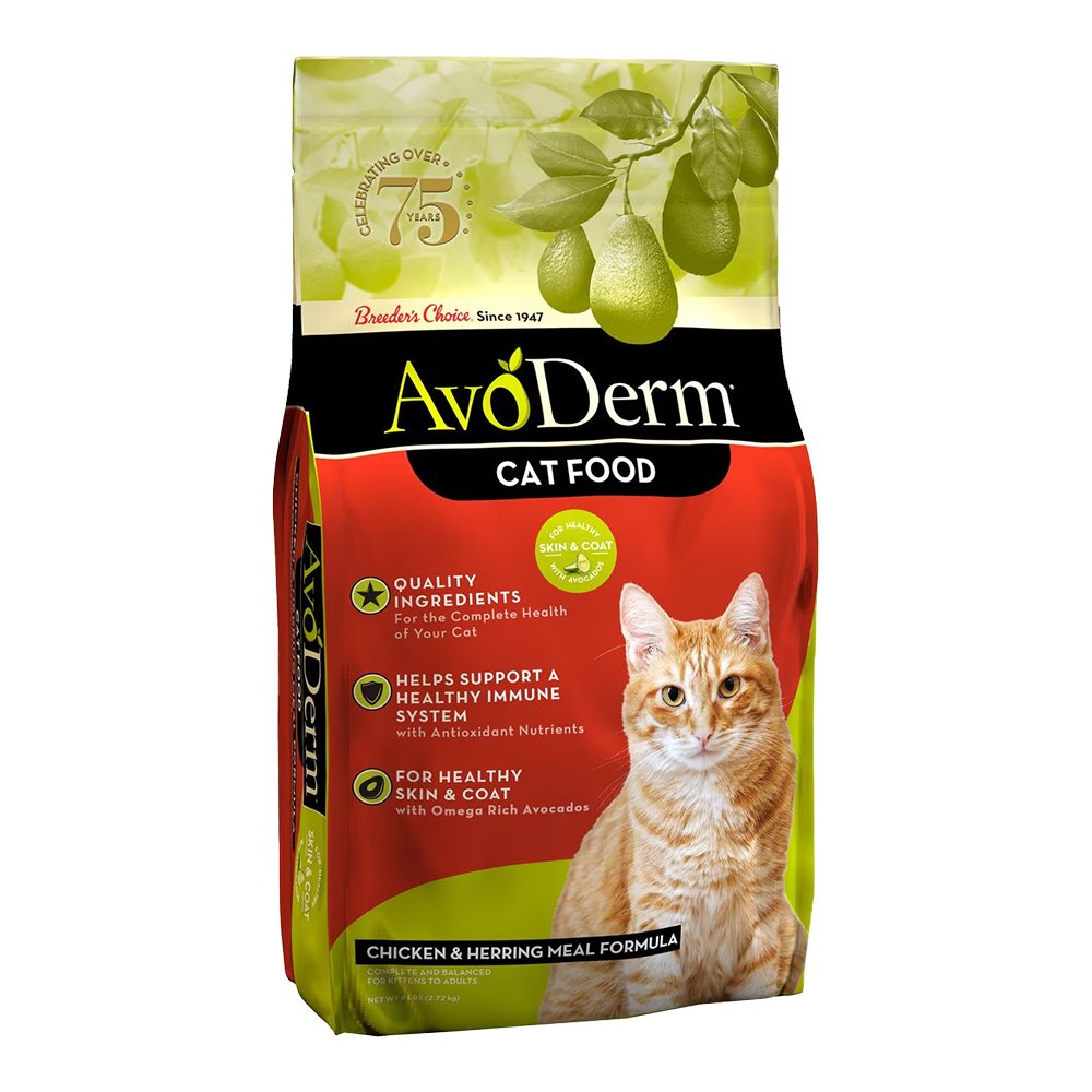 AvoDerm Natural Chicken & Herring Meal Formula - Adult Dry Cat Food 6-lb, AvoDerm