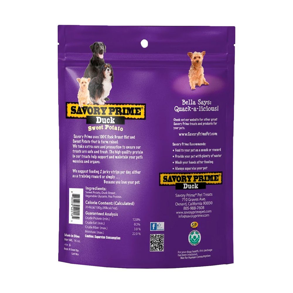 Savory-Prime-Natural-Sweet-Potato-&-Duck-Jerky-Dog-Treats-16-oz-Image-2