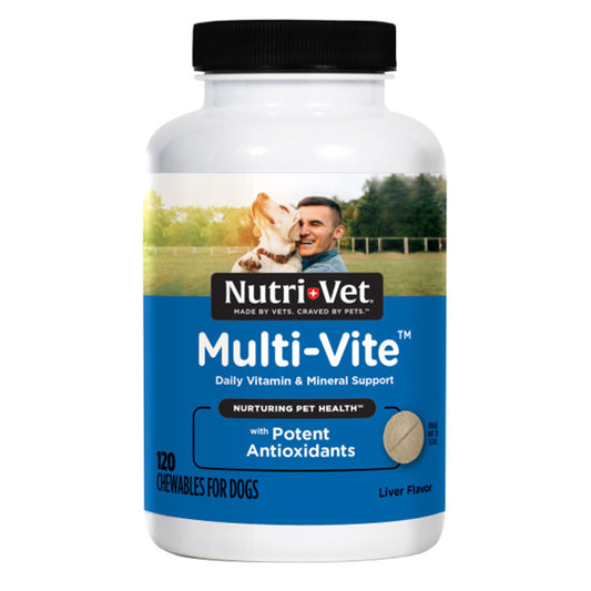 Nutri-Vet Multi-Vite Chewable Vitamins for Dogs Liver, 120 ct, Nutri-Vet