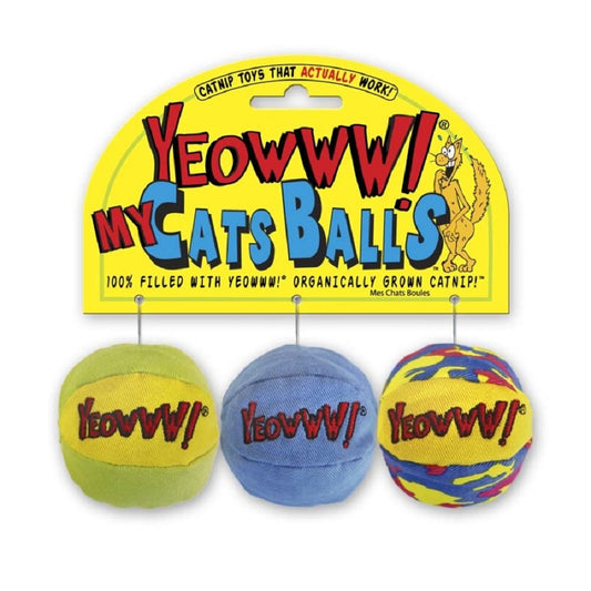 Yeowww! My Cats Balls Toy For Cats 3 Pack, Ducky World