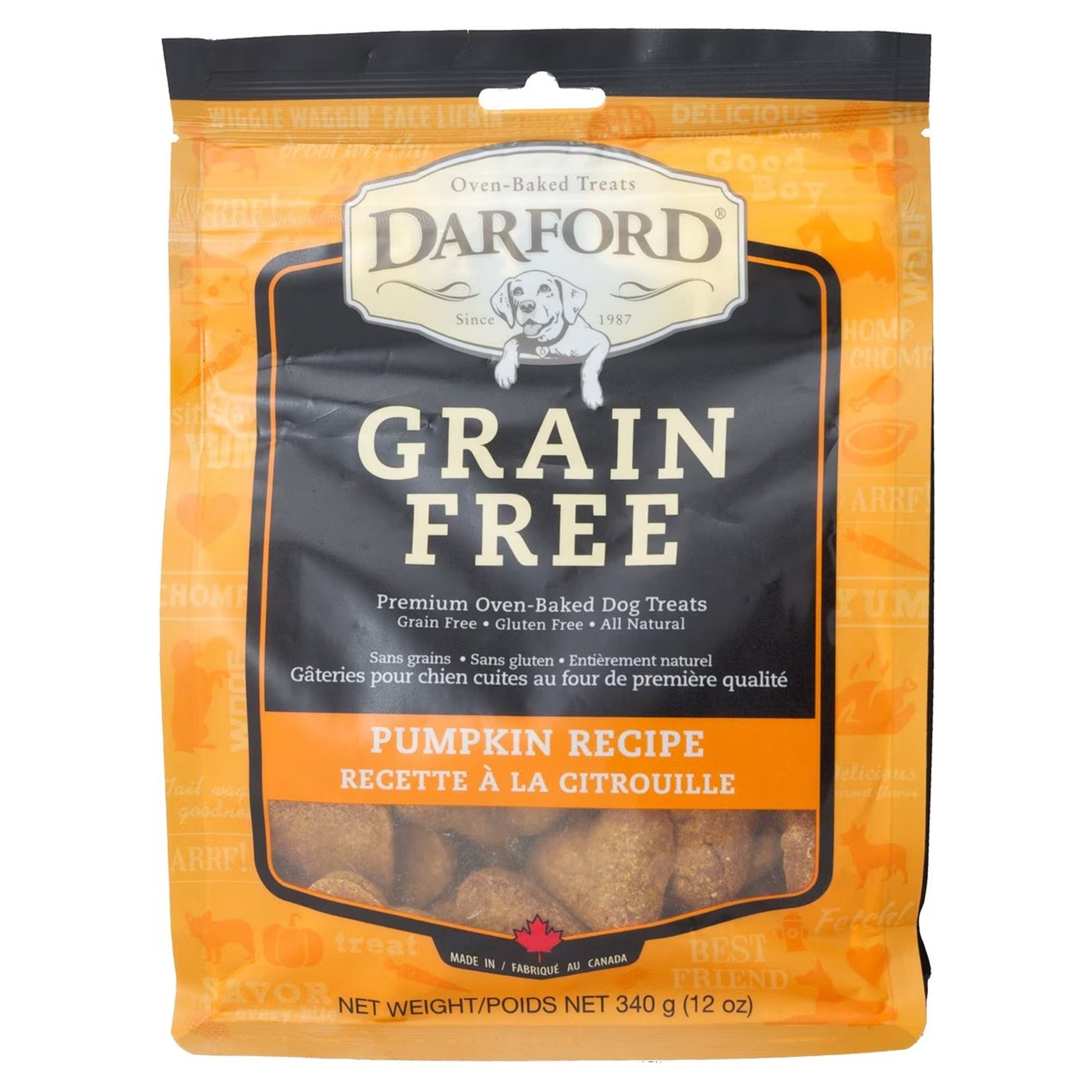 Darford Grain Free Pumpkin Recipe Biscuits Regular, Pumpkin, 12 oz, Darford