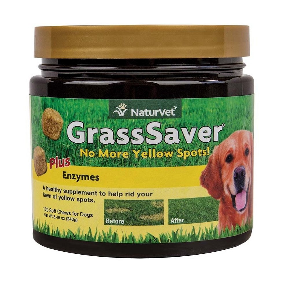 NaturVet GrassSaver Soft Chews For Dogs 120 Count, NaturVet