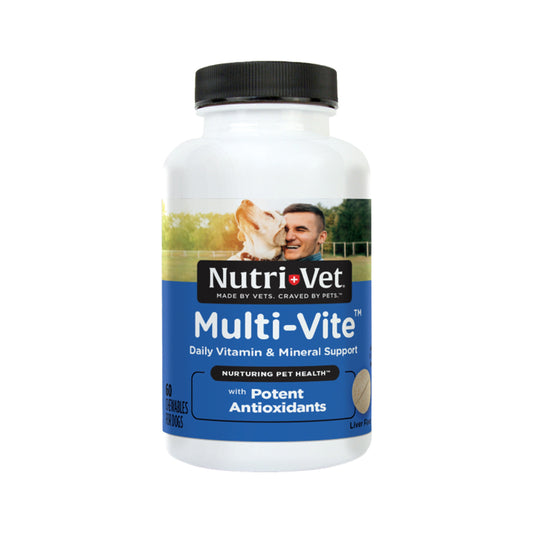 Nutri-Vet Multi-Vit Vitamins and Minerals Adult Dogs 60 Tablets, Nutri-Vet