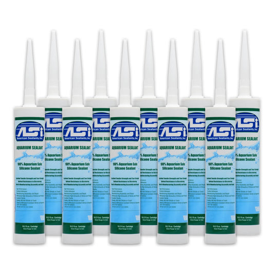 ASI Aquarium Silicone Sealant Clear - 10.2 oz - 10 Pack