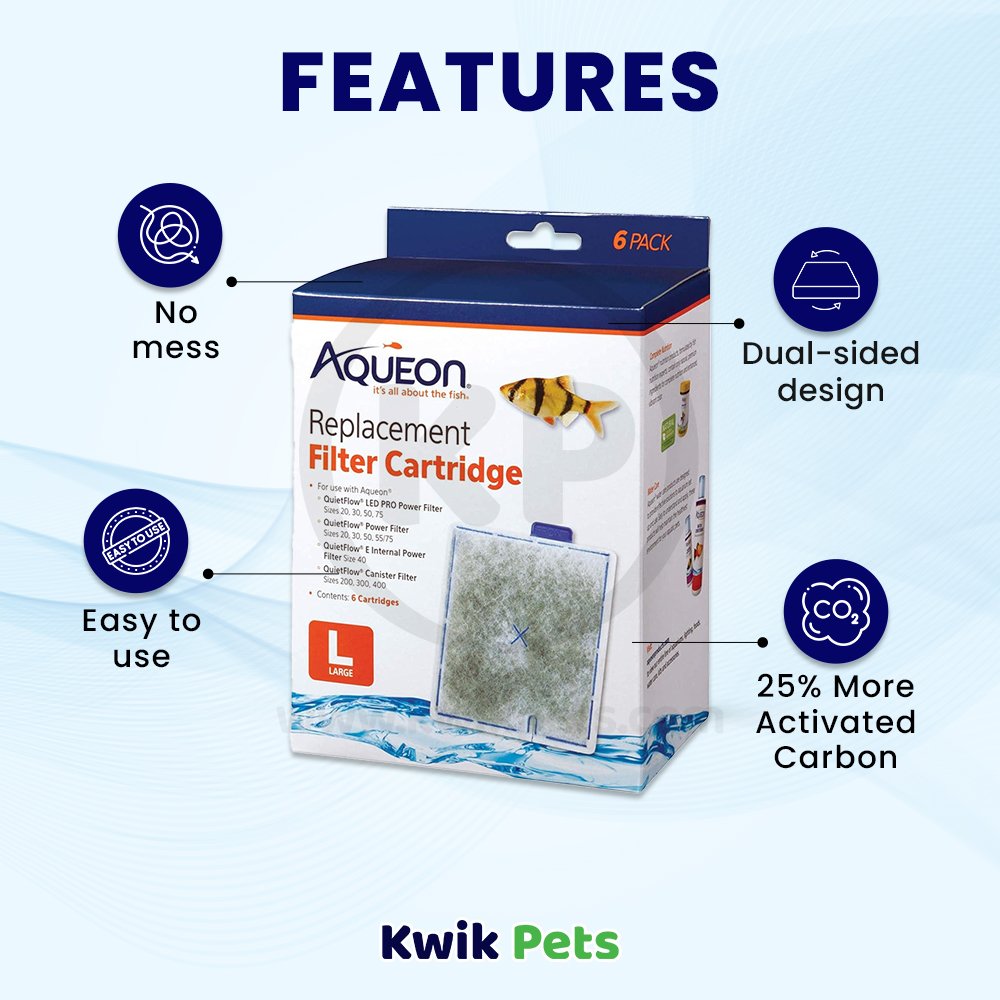 Aqueon Replacement Filter Cartridges 6 Count, Aqueon