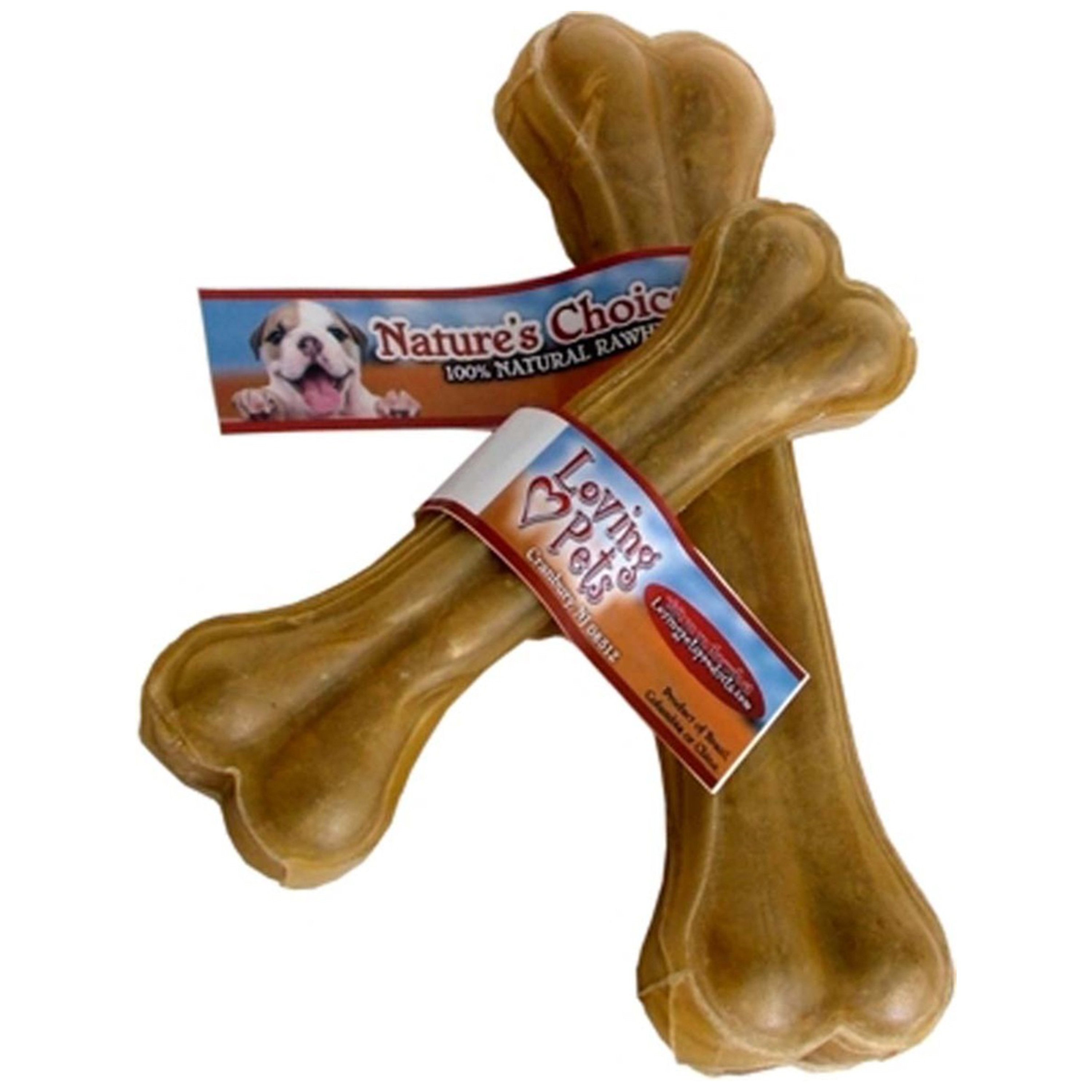 Loving Pets Pressed Rawhide Bone Dog Treat 4 in, Loving Pets