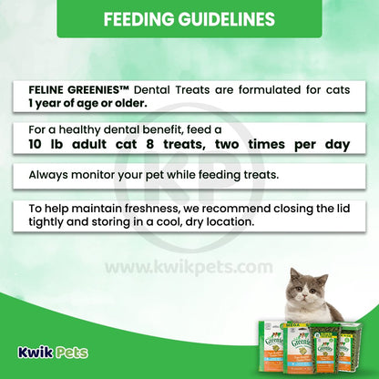 Greenies Feline Adult Cat Dental Treats Oven Roasted Chicken, 2.1 oz, Greenies