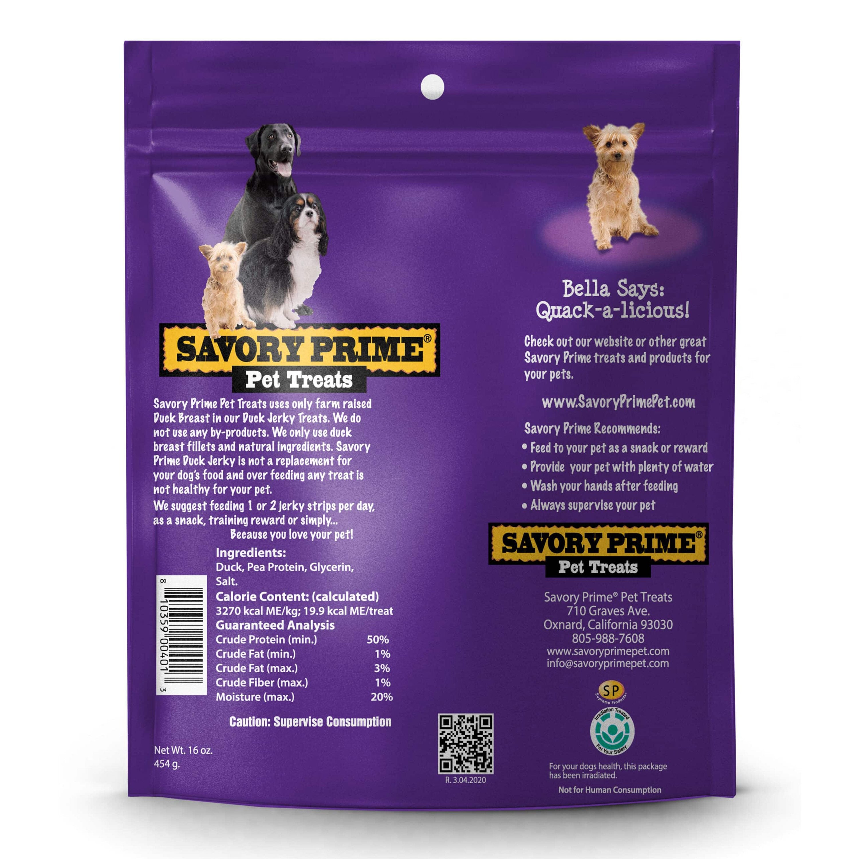 Savory-Prime-Natural-Duck-Jerky-Dog-Treat-16-oz-Image-2