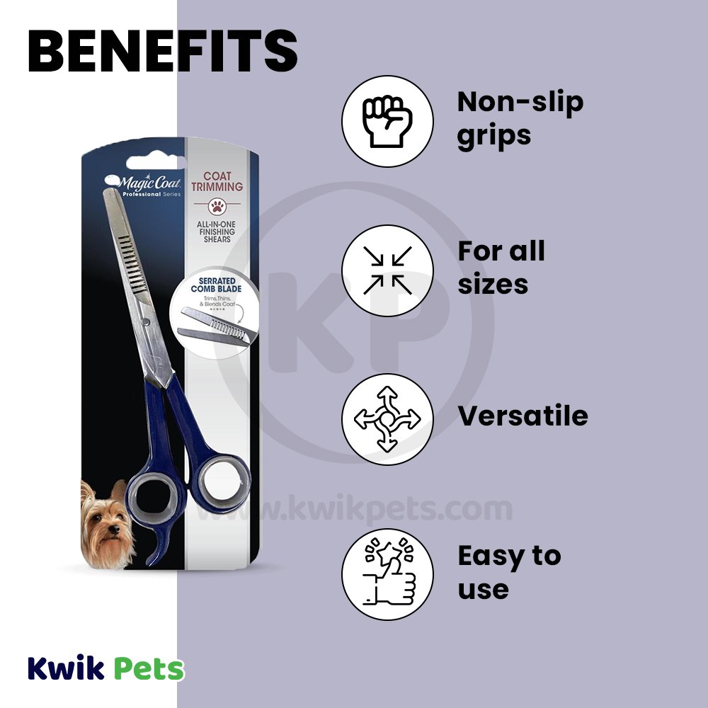 Four Paws Magic Coat 3-in-1 Grooming Scissors for Dogs One Size, Four Paws